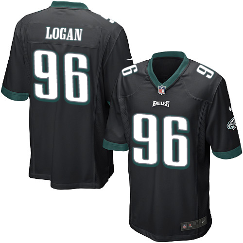 Men's Game Bennie Logan Nike Jersey Black Alternate - #96 NFL Philadelphia Eagles